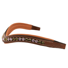 Load image into Gallery viewer, Violet/Olivine Crystal Browband