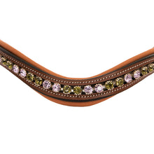 Load image into Gallery viewer, Violet/Olivine Crystal Browband