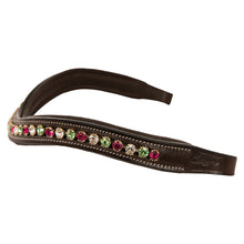 Load image into Gallery viewer, Fuchsia/Peridot/Clear Crystal Browband