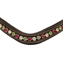 Load image into Gallery viewer, Fuchsia/Peridot/Clear Crystal Browband