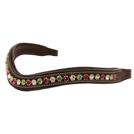 Fuchsia/Peridot/Clear Crystal Browband