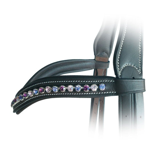 Fuchsia/Light Rose/Tanzanite Crystal Browband