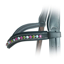 Load image into Gallery viewer, Fuchsia/Aurore Boreale/Olivine Crystal Browband