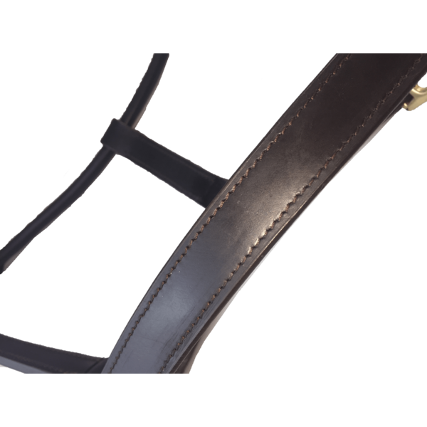 Leather Halter Thoroughbred - Brass Fittings with Engraved Horse Nameplate