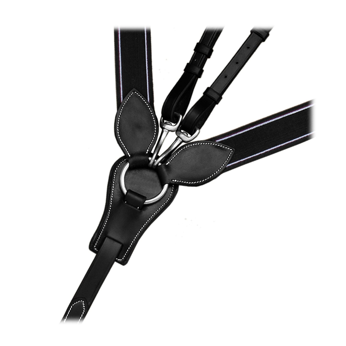 3 Point Breastplate - Black/Grey/Maroon Elastic