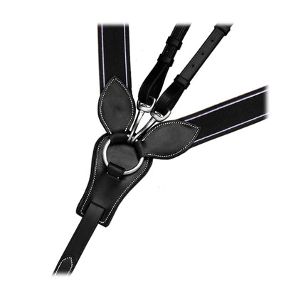 3 Point Breastplate - Black/Grey/Maroon Elastic