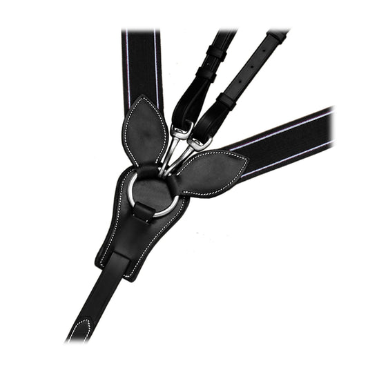 3 Point Breastplate - Black/Grey/Maroon Elastic