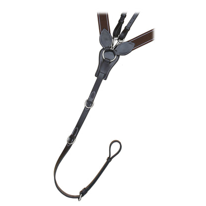 3 Point Breastplate - Brown/Grey/Maroon Elastic