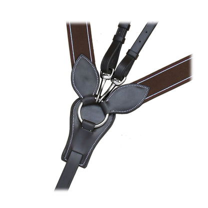 3 Point Breastplate - Brown/Grey/Maroon Elastic