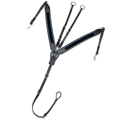 3 Point Breastplate - Navy/White Elastic