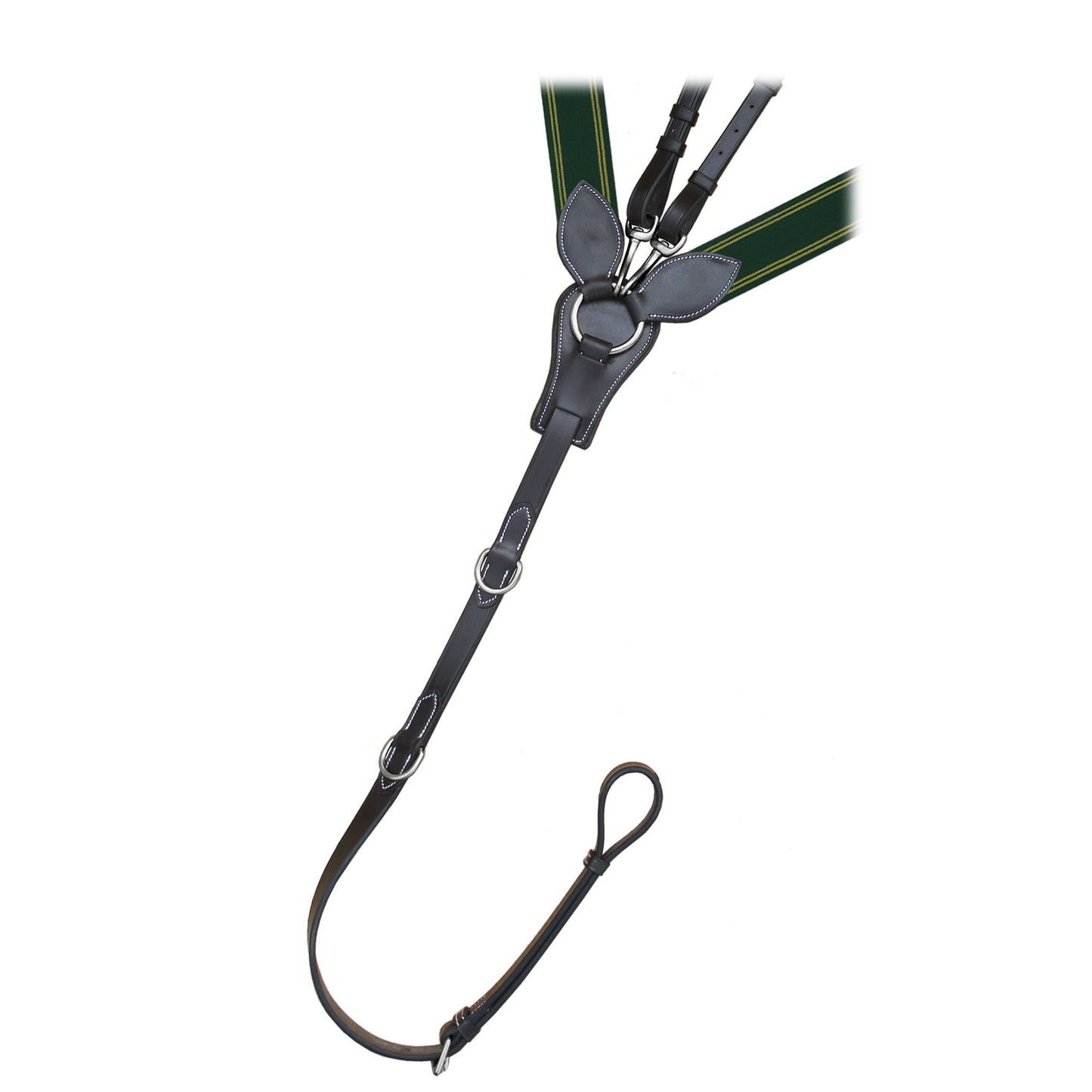 3 Point Breastplate - Green/Yellow Elastic