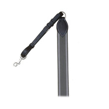Load image into Gallery viewer, 3 Point Breastplate - Grey/White Elastic - Black/Stainless Steel - Pony Size