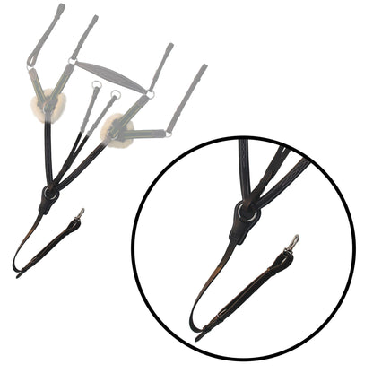 Fancy Stitch 5 Point Breastplate with sheepskin - Green/Yellow Elastic