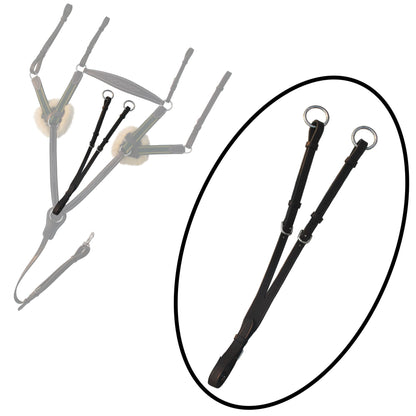 Fancy Stitch 5 Point Breastplate with sheepskin - Green/Yellow Elastic