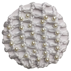 White Pearl Encrusted Hair Net