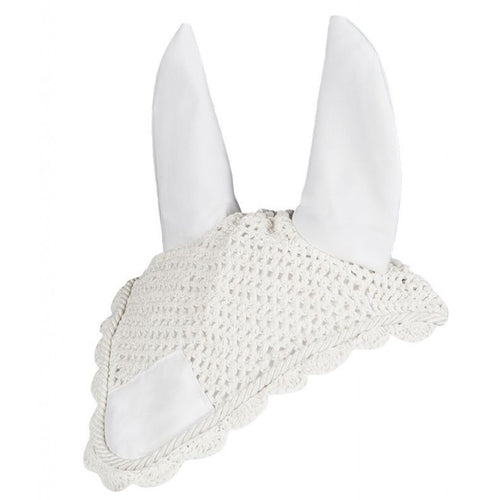 White/White Ear Bonnet