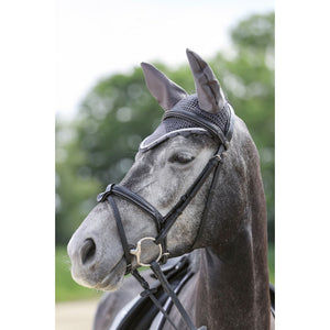 Dark Red/Silver Ear Bonnet