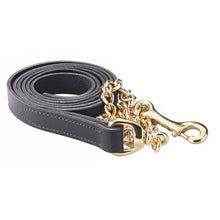 Load image into Gallery viewer, Leather Lead w/chain (6 feet)