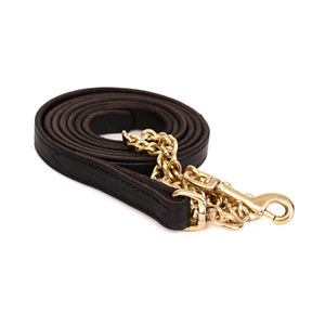 3/4" Leather Lead w/chain