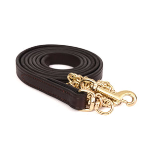 3/4" Leather Lead w/chain