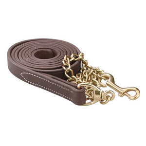 Leather Lead w/ solid brass chain (7 feet)