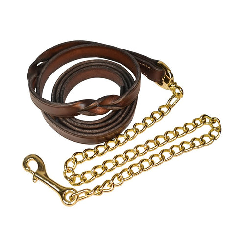 Havana Twisted Leather Lead