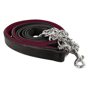 Padded Leather Lead w/chain