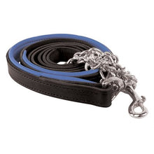 Load image into Gallery viewer, Padded Leather Lead w/chain
