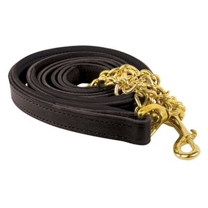 Padded Leather Lead w/chain