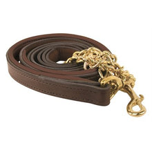 Load image into Gallery viewer, Padded Leather Lead w/chain