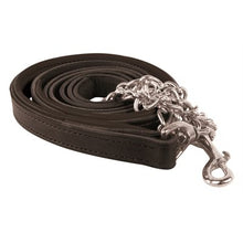 Load image into Gallery viewer, Padded Leather Lead w/chain