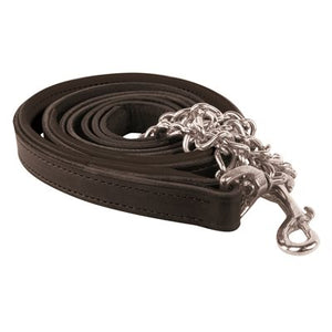 Padded Leather Lead w/chain