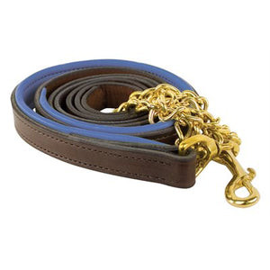 Padded Leather Lead w/chain