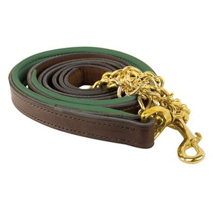 Padded Leather Lead w/chain