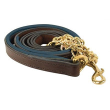 Load image into Gallery viewer, Padded Leather Lead w/chain