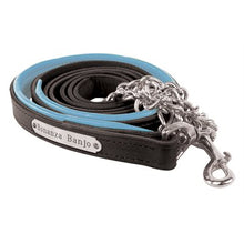 Load image into Gallery viewer, Padded Leather Lead w/chain and plate