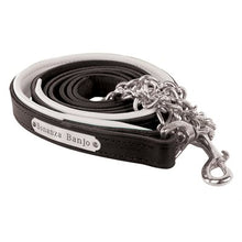 Load image into Gallery viewer, Padded Leather Lead w/chain and plate