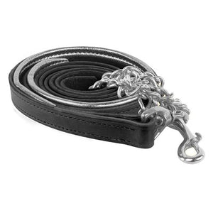 Padded Leather Lead w/chain