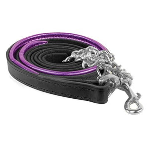 Padded Leather Lead w/chain