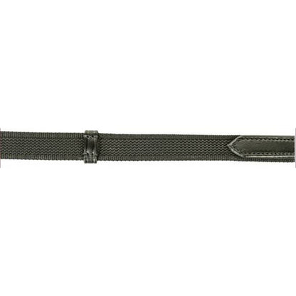 Reins interwoven with rubber