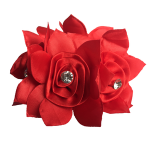 Rose Hair Scrunchie with Crystals-Hamag-Tacklet