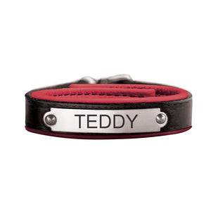 Padded Leather Bracelet with Plate
