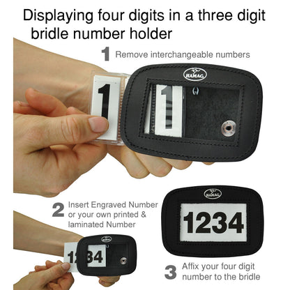 Spare Interchangeable Number Insert for Leather Number Holders (Pair)