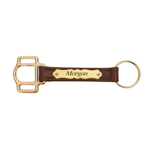 Halter Leather Key Chain w/plate