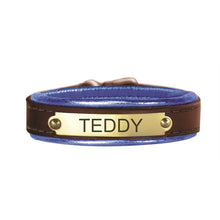 Load image into Gallery viewer, Padded Leather Bracelet with Plate