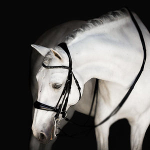 Audrey Black Italian Leather Bridle (Double)