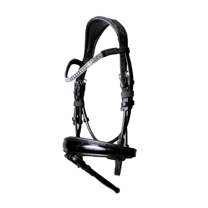 Amie Rolled Italian Leather Bridle (Hanoverian) (No reins)