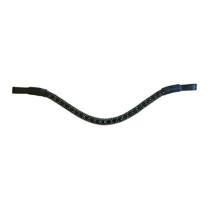 Onyx Crystal Browband (Black Leather)