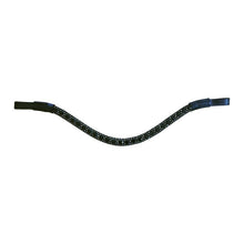 Load image into Gallery viewer, Onyx Crystal Browband (Black Leather)