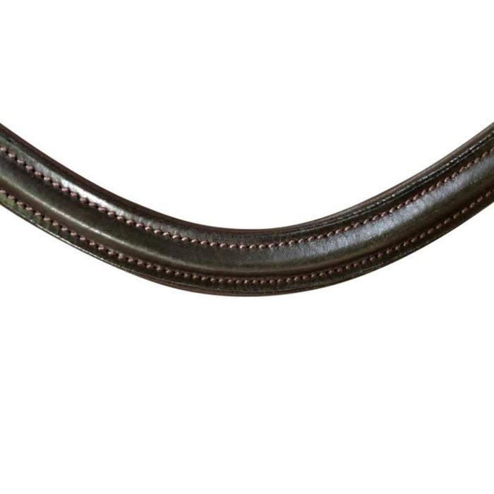 Classic Curved Leather Browband (Brown leather)